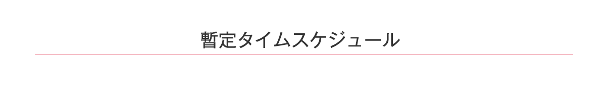 タイムスケジュール